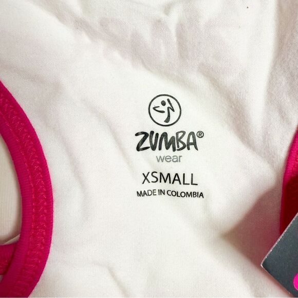 Zumba Women's Party in Pink Groove for the Cure Racerback Tank Top XS White - Picture 7 of 8